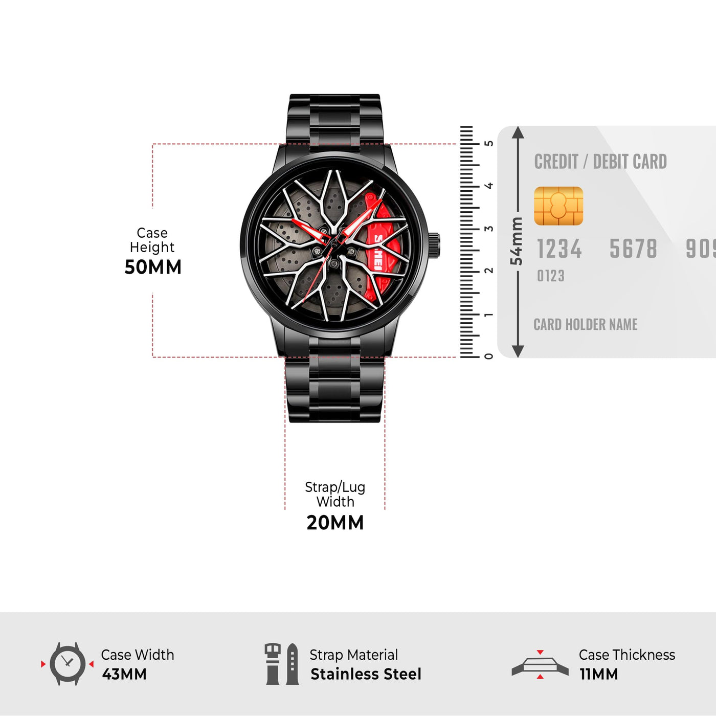 ferrari car wheel watch