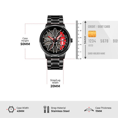 ferrari car wheel watch